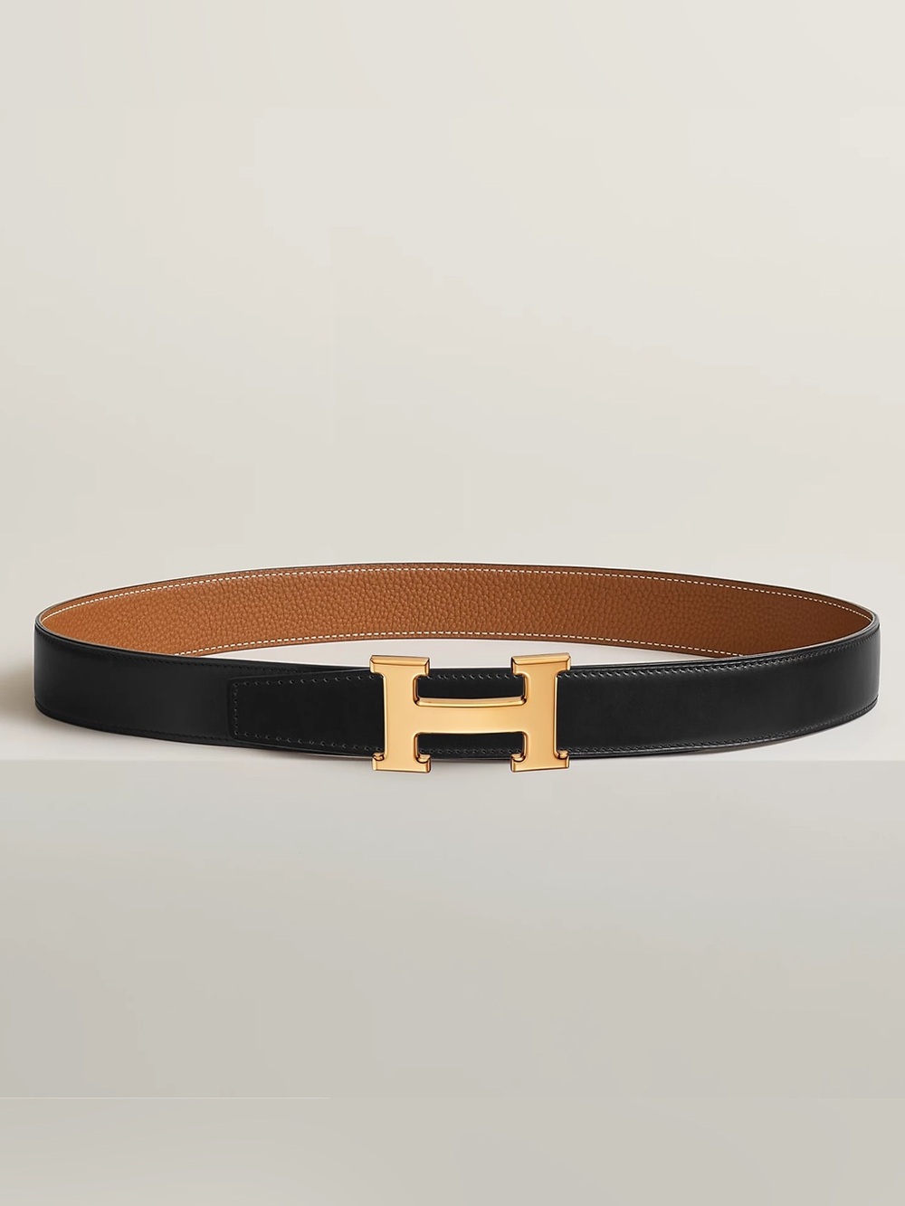 Hermes H belt buckle & Reversible leather strap